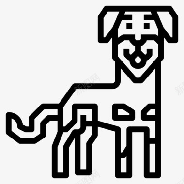 波塞隆狗狗的轮廓图标