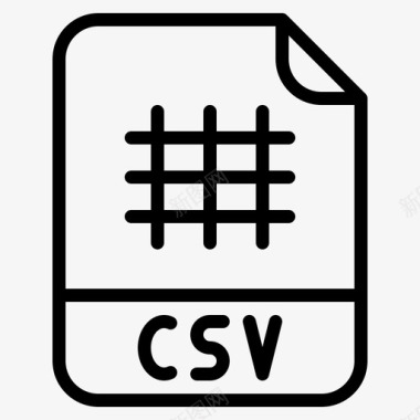 csv数字扩展名图标