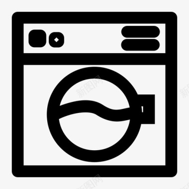 洗衣机脏衣服酒店图标
