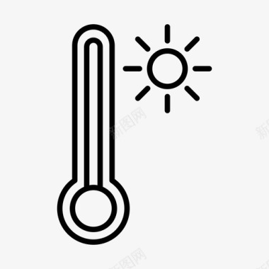 炎热的温度季节天气图标