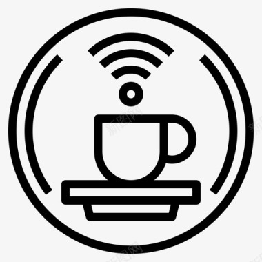 wifi咖啡杯子图标