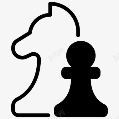 国际象棋马骑士图标