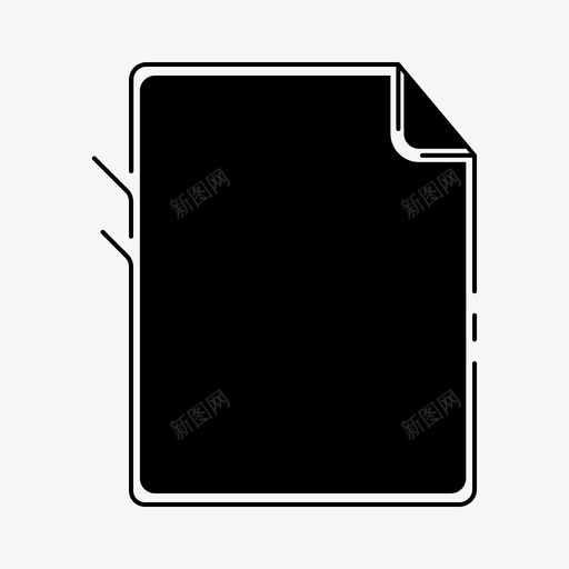 空白文档文件svg_新图网 https://ixintu.com 文件 空白 文档 页面 填充 斜杠