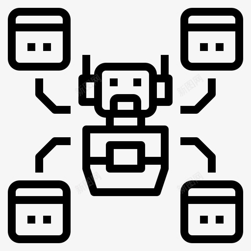 机器人人工智能浏览器svg_新图网 https://ixintu.com 机器人 人工智能 浏览器 编码 编程 概论