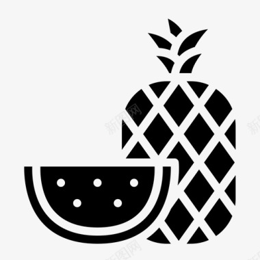 夏天食物水果图标