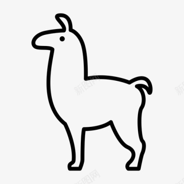骆驼羊驼动物图标