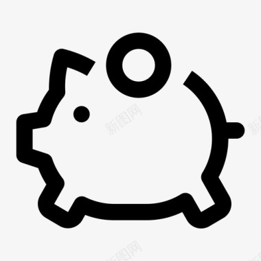硬币银行小猪图标