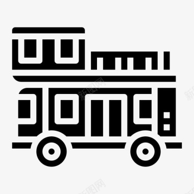 巴士旅游交通运输图标