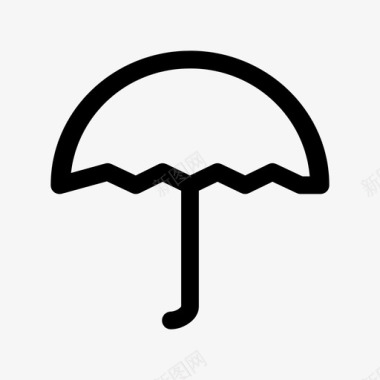 伞盖雨图标