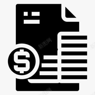金钱文件和文件图标