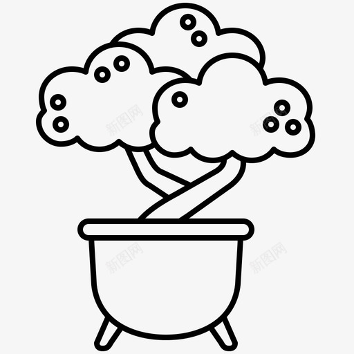 盆景装饰园林svg_新图网 https://ixintu.com 盆景 装饰 园林 植物 花盆 家装 系列
