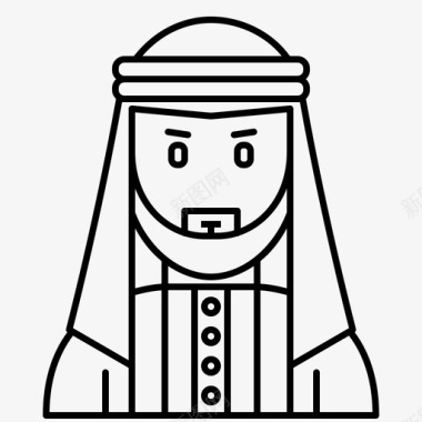 男性性格阿拉伯阿联酋图标
