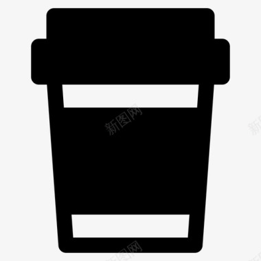 一次性杯咖啡饮料卡布奇诺图标