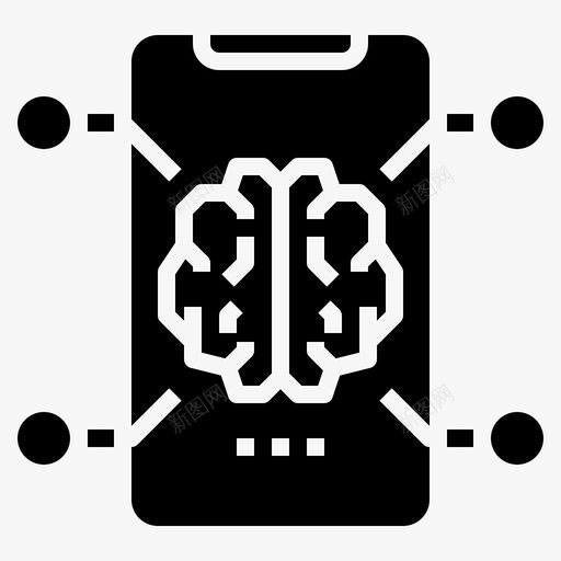 智能手机大脑手机svg_新图网 https://ixintu.com 手机 大脑 智能 医疗 心理 概念