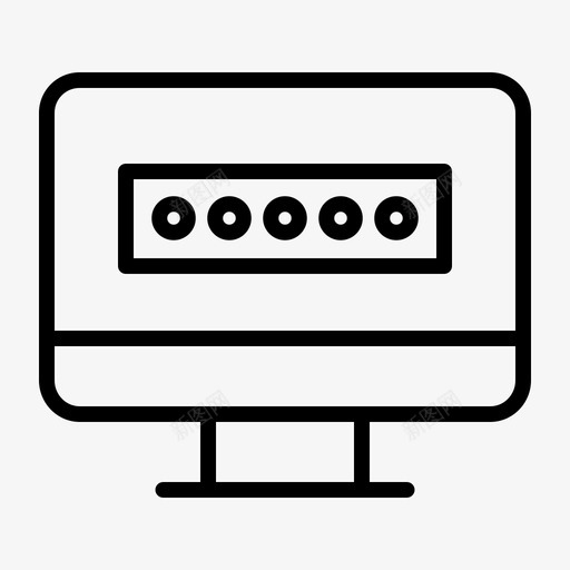 电脑桌面锁svg_新图网 https://ixintu.com 电脑 电脑桌 桌面 密码 安全 网络安全