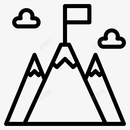 目标业务旗帜svg_新图网 https://ixintu.com 业务 目标 旗帜山 成功 大纲