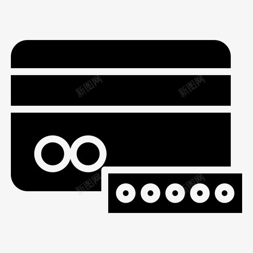 信用卡锁密码svg_新图网 https://ixintu.com 信用卡 密码 安全 网络安全