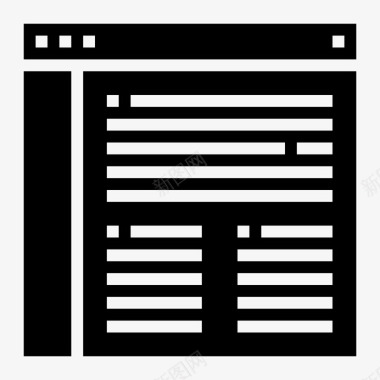 浏览器界面网站和用户界面坚实图标