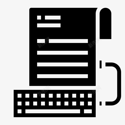 写作键盘纸张svg_新图网 https://ixintu.com 纸张 写作 键盘 书写 商务 概念