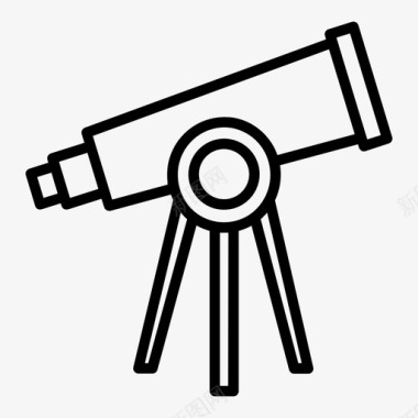 望远镜天文学教育图标