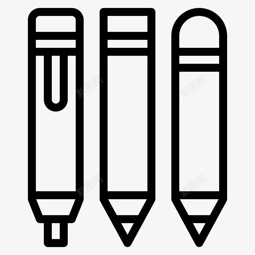 采购产品钢笔艺术材料svg_新图网 https://ixintu.com 工具 采购 产品 钢笔 艺术 材料 铅笔 文具 办公 轮廓