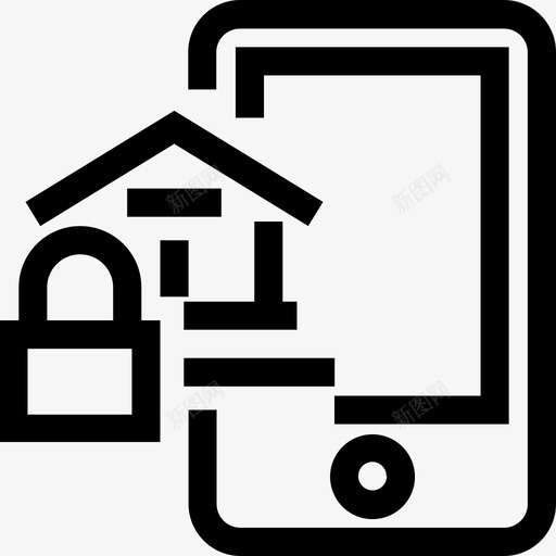 锁银行手机svg_新图网 https://ixintu.com 手机 银行 电话 安全