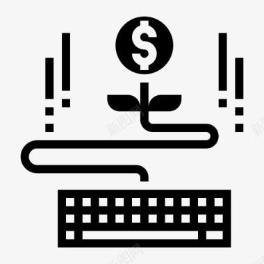 键盘银行电脑图标