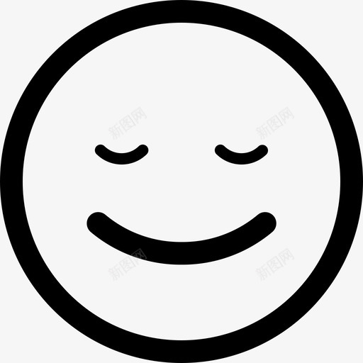 闭上眼睛微笑脸快乐svg_新图网 https://ixintu.com 微笑 闭上 眼睛 笑脸 快乐 放松 睡觉 表情