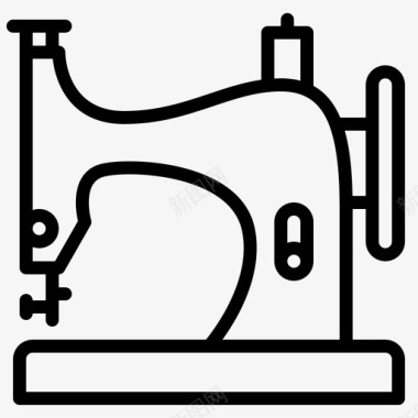 缝纫机裁缝复古图标
