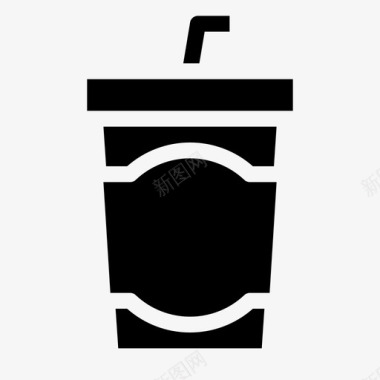 冰咖啡固体饮料图标