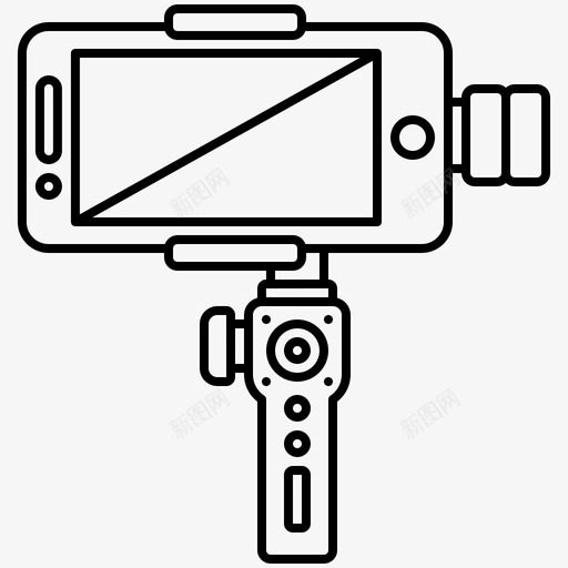 手持式稳定器相机自拍svg_新图网 https://ixintu.com 手持 稳定器 相机 自拍 智能 手机 小工 工具 系列
