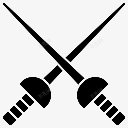 击剑重剑佩剑svg_新图网 https://ixintu.com 运动 击剑 重剑 佩剑 运动装 装备