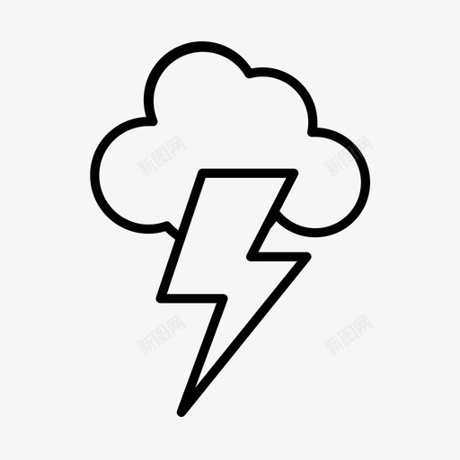 雷声和云季节天气svg_新图网 https://ixintu.com 雷声 季节 天气