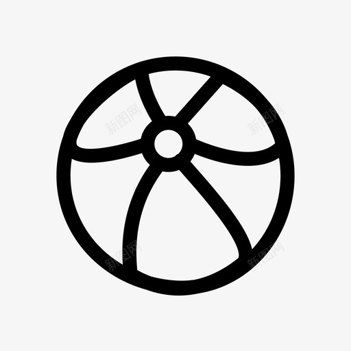 球沙滩球足球svg_新图网 https://ixintu.com 足球 沙滩 器材