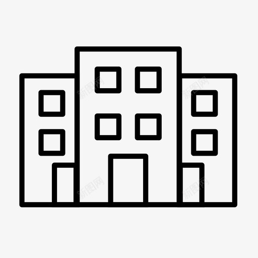 社会公寓建筑svg_新图网 https://ixintu.com 社会 公寓 建筑