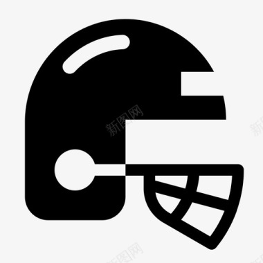 美式足球头盔头盔防护用品图标