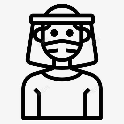 头像男人面具svg_新图网 https://ixintu.com 头像 像男人 面具 个人资料 短发 面罩 轮廓