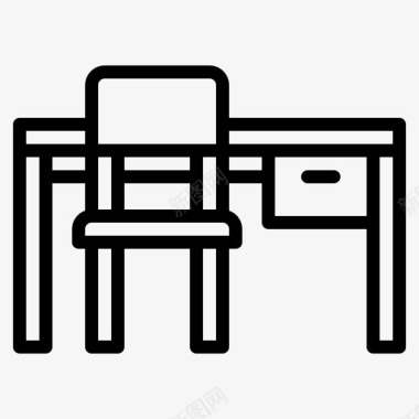 桌子椅子书桌图标