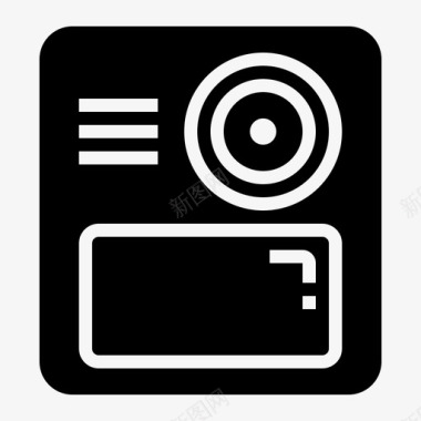 动作摄像机小工具视频图标
