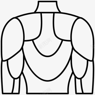 肌肉背部身体图标