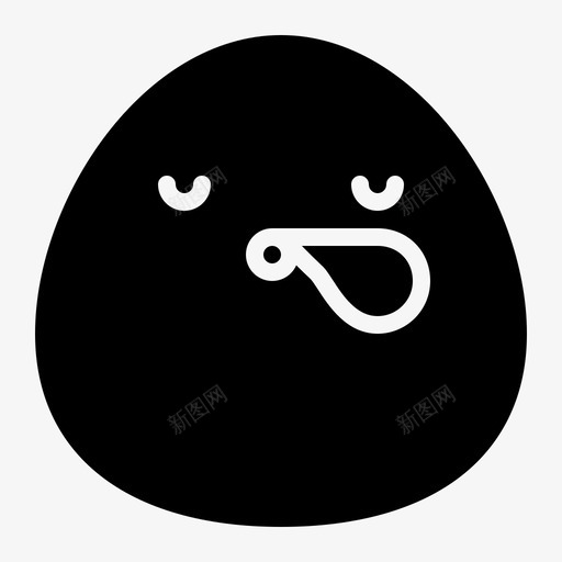懒惰表情感觉svg_新图网 https://ixintu.com 表情 懒惰 感觉 困倦 坚实
