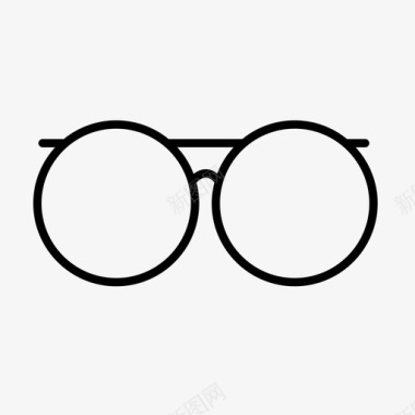 圆镜眼镜电源图标