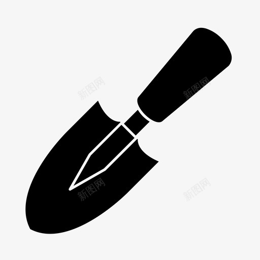 园艺泥刀设备工具svg_新图网 https://ixintu.com 园艺 图标 工作 工具 泥刀 砌墙刀 砖刀 设备