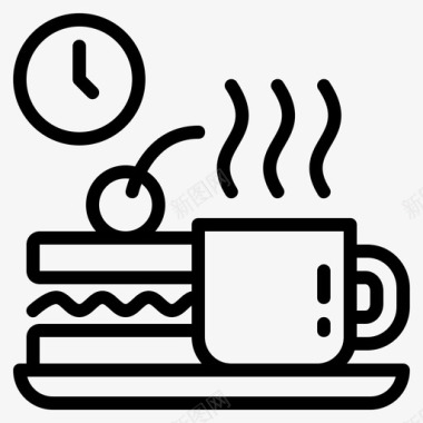 咖啡休息时间咖啡杯饮料图标
