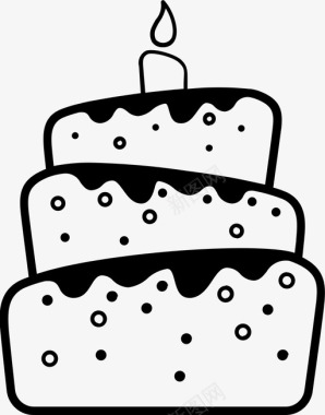 蛋糕蜡烛糖果图标