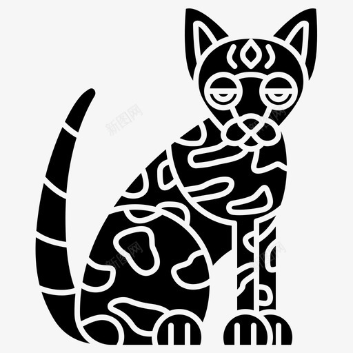 猫埃及猫毛svg_新图网 https://ixintu.com 埃及 猫猫毛 纯种 品种 猫雕文