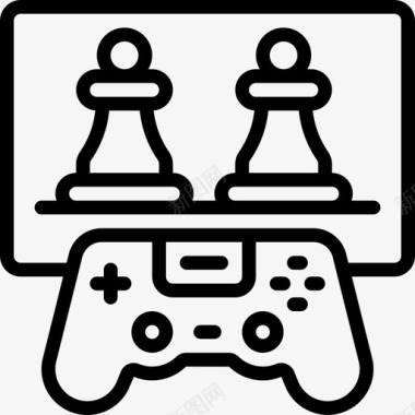 战略游戏国际象棋玩家图标