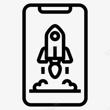 智能手机商业火箭飞船图标