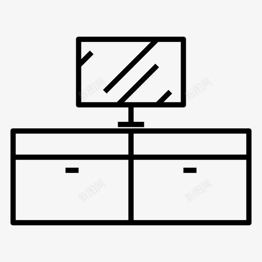 柜架台svg_新图网 https://ixintu.com 电视 柜架 台电 外框