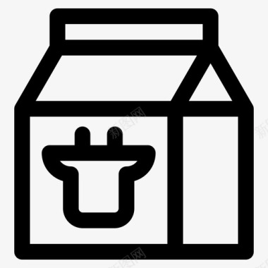 牛奶奶牛乳制品图标